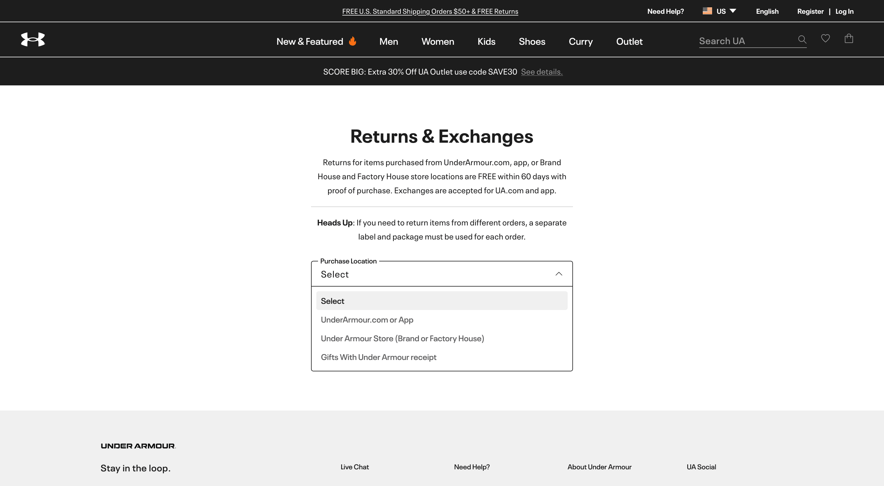 Online Returns - US & Canada preview